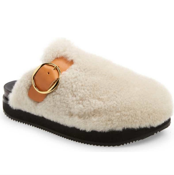 Isabel Marant Shoes - NWT Isabel Marant Mirst Genuine Shearling Clog, Size 7, Color Cream